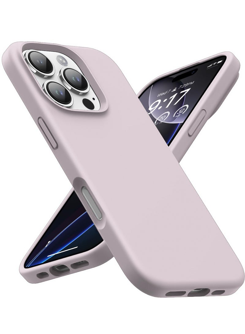 Compatible with iPhone 16 Pro Max Case 6.9 Inch Slim Liquid Silicone 4 Layers Soft Gel Rubber Shockproof Protective Phone Case with Anti Scratch Microfiber Lining (pink sand) - Image 1